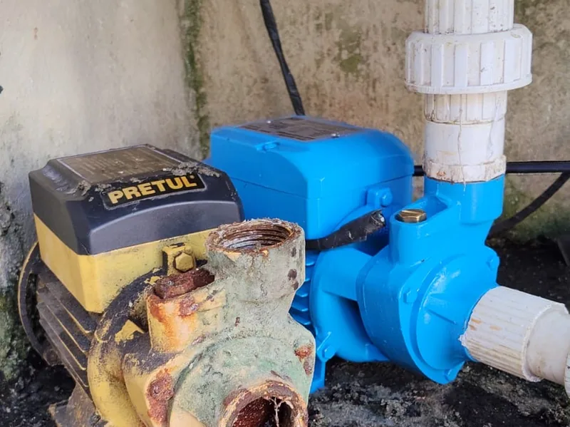Bomba de agua con falla en Cancún
